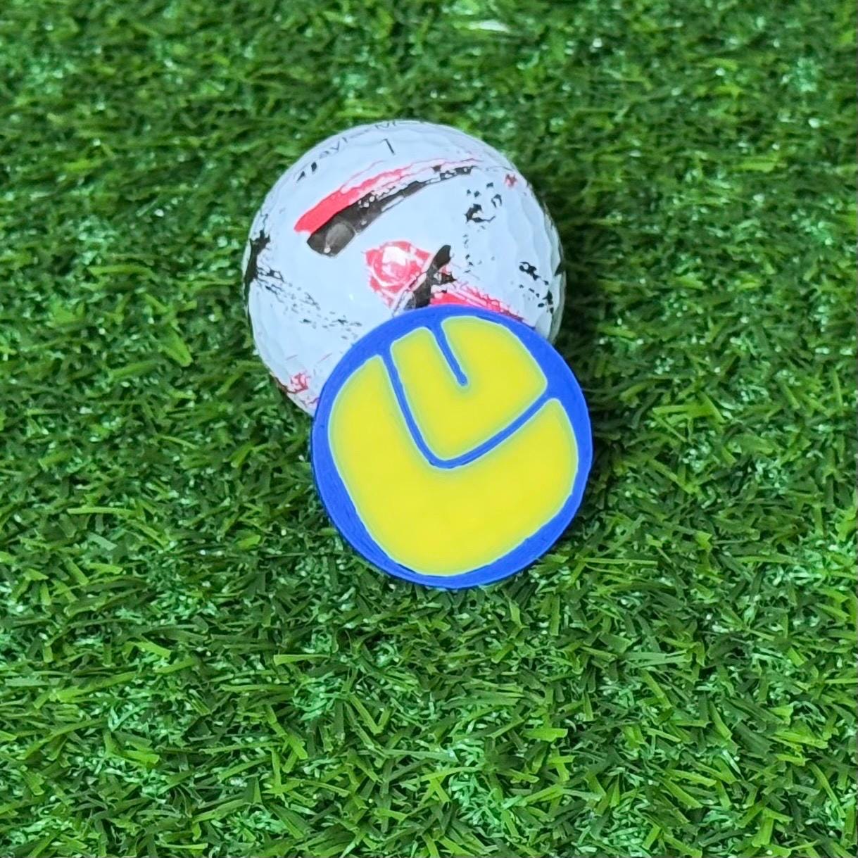 Smile leeds logo golf marker 3x