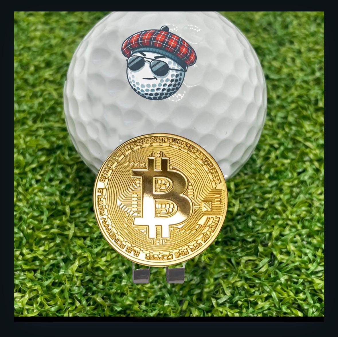 Bitcoin Ball Marker with Hat Clip: Crypto on the Course