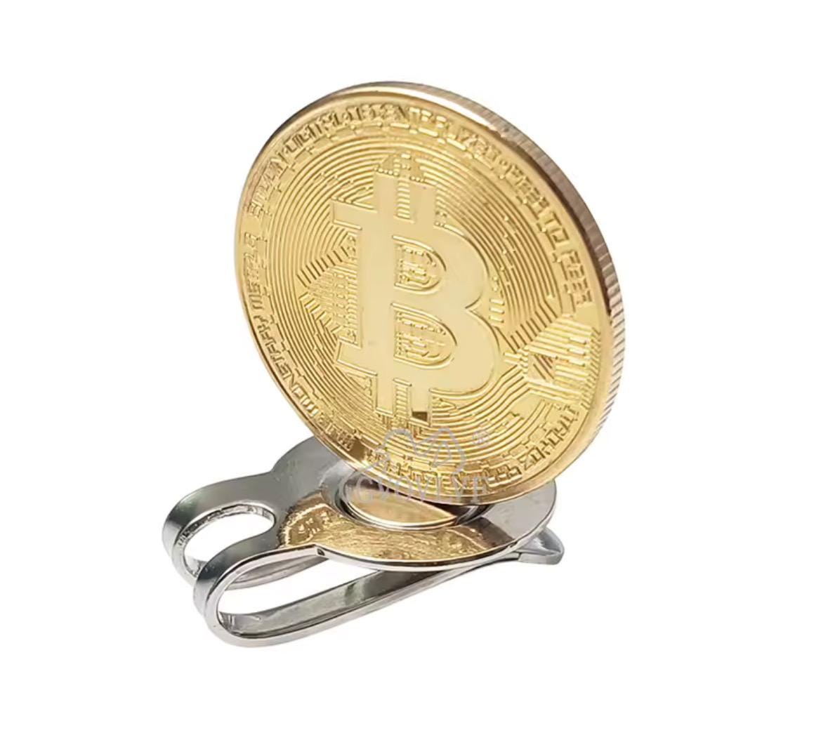 Bitcoin Ball Marker with Hat Clip: Crypto on the Course