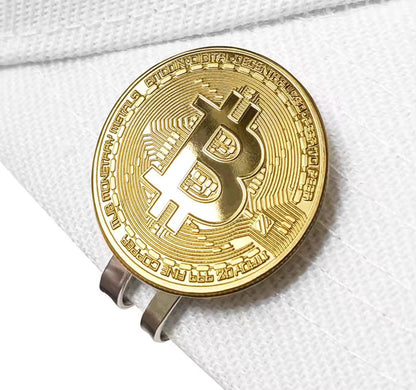 Bitcoin Ball Marker with Hat Clip: Crypto on the Course