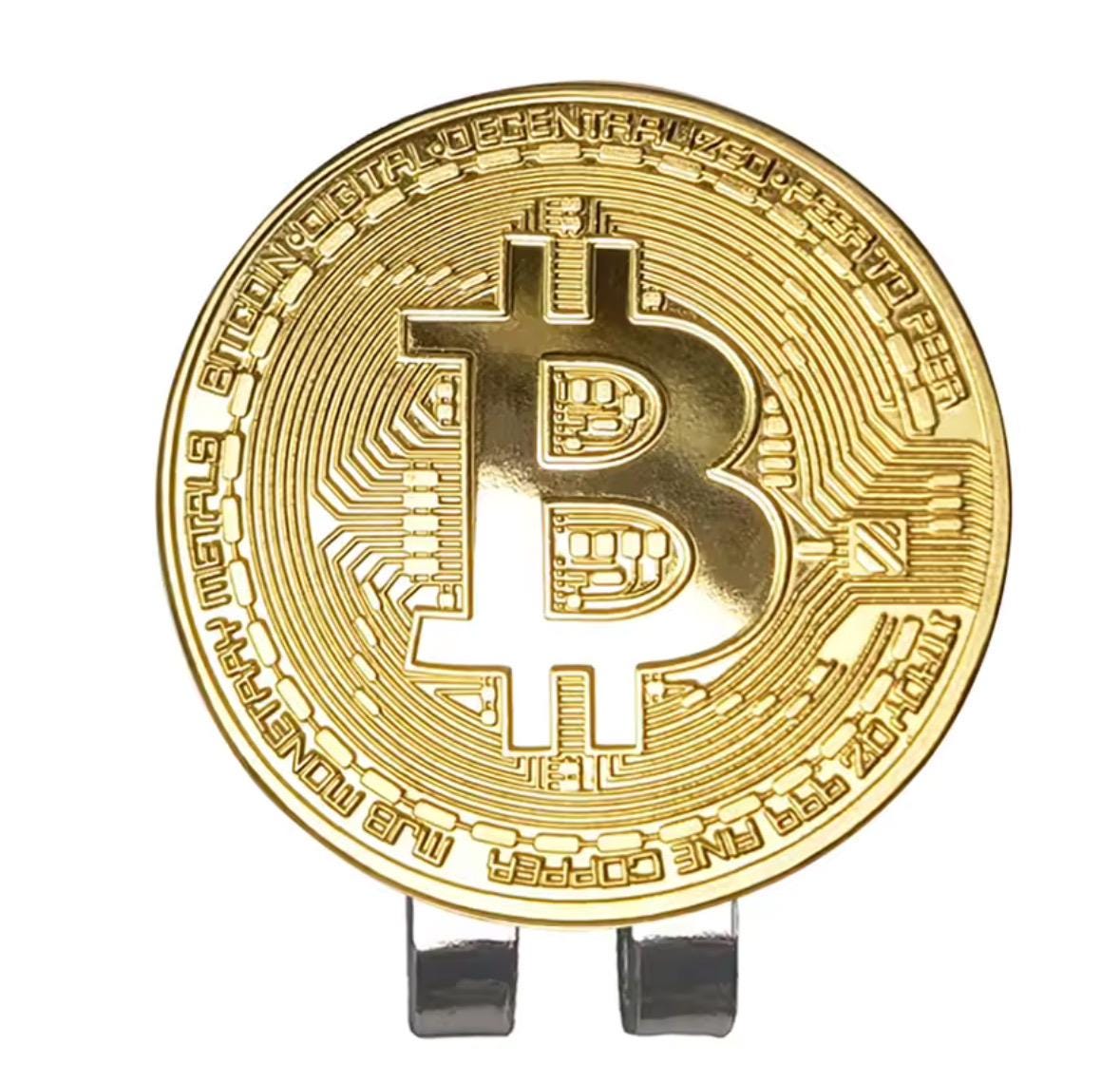 Bitcoin Ball Marker with Hat Clip: Crypto on the Course