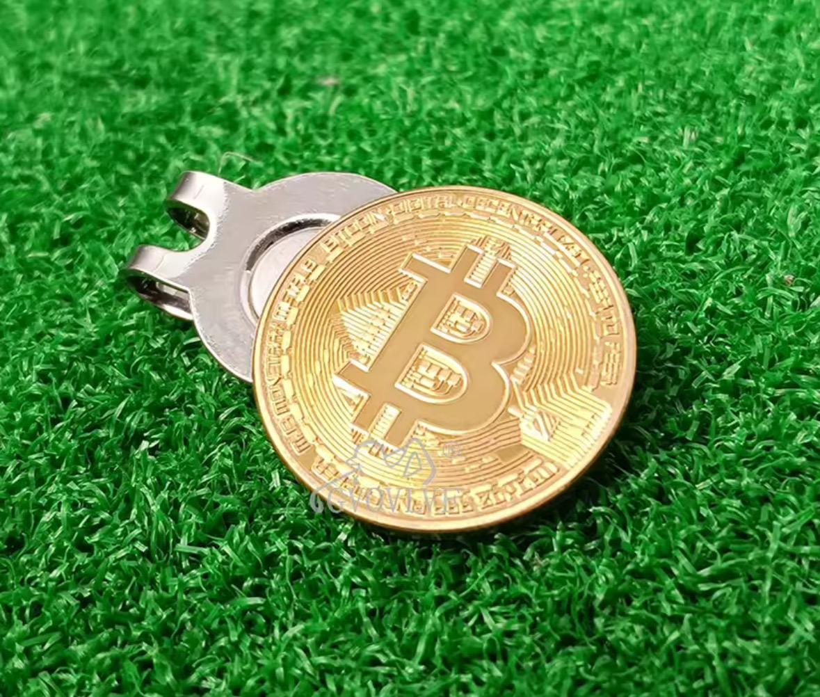 Bitcoin Ball Marker with Hat Clip: Crypto on the Course